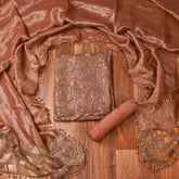 Shimmer Brown Unstitched Suit